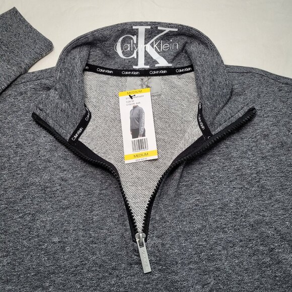 Calvin Klein Cropped Sweatshirt Performance Womens Pullover Gray 1/4 Zip Sz M - Picture 8 of 13